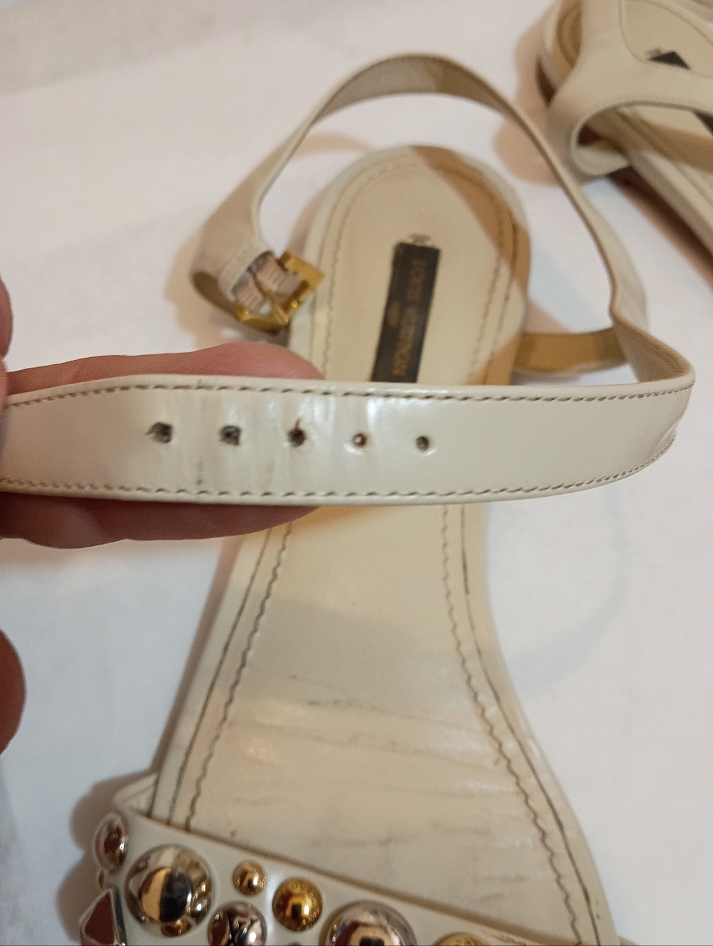 Louis Vuitton studded Luxury Women's sandals Logo Size 40 - Picture 16 of 16